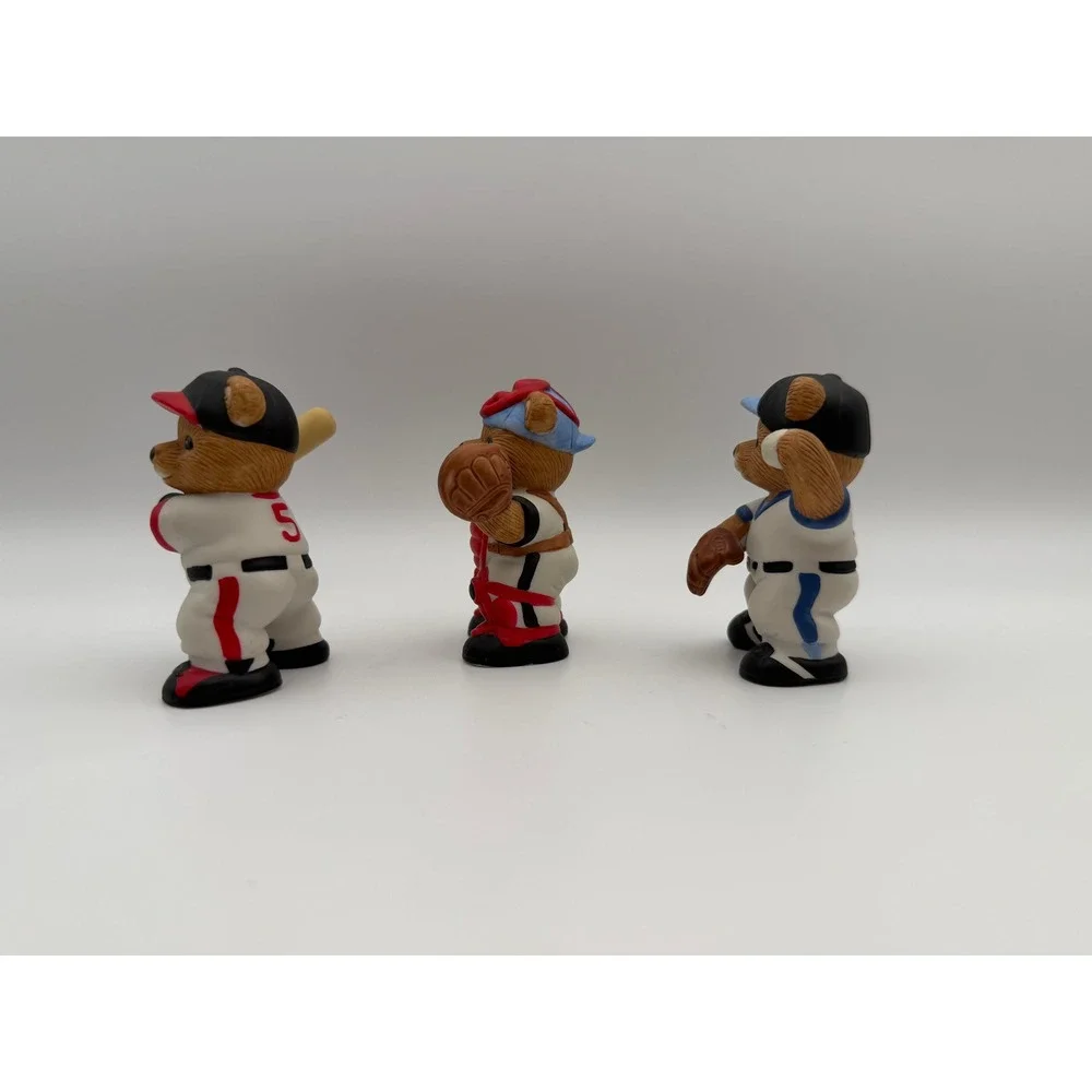 H&G Baseball Bears Ceramic Figurines Set 3 Piece Sports Decor 1403 Sri Lanka